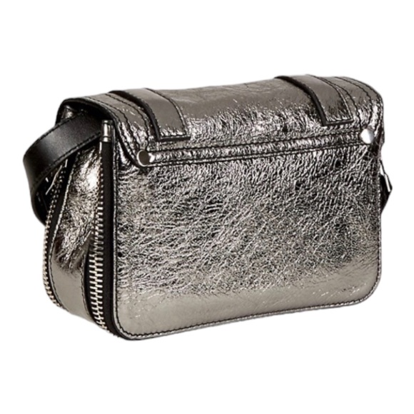 💕HP💕Proenza Schouler Mini PS1 Metallic silver Leather Crossbody Bag - Picture 4 of 16